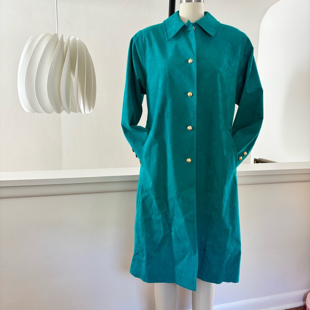 Vintage Teal Suede Coat